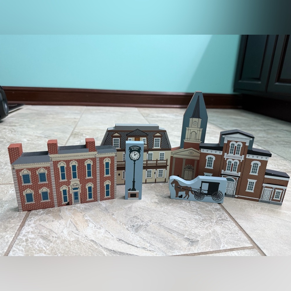 The Cat’s Meow Wooden Village Set Ohio Landmarks
